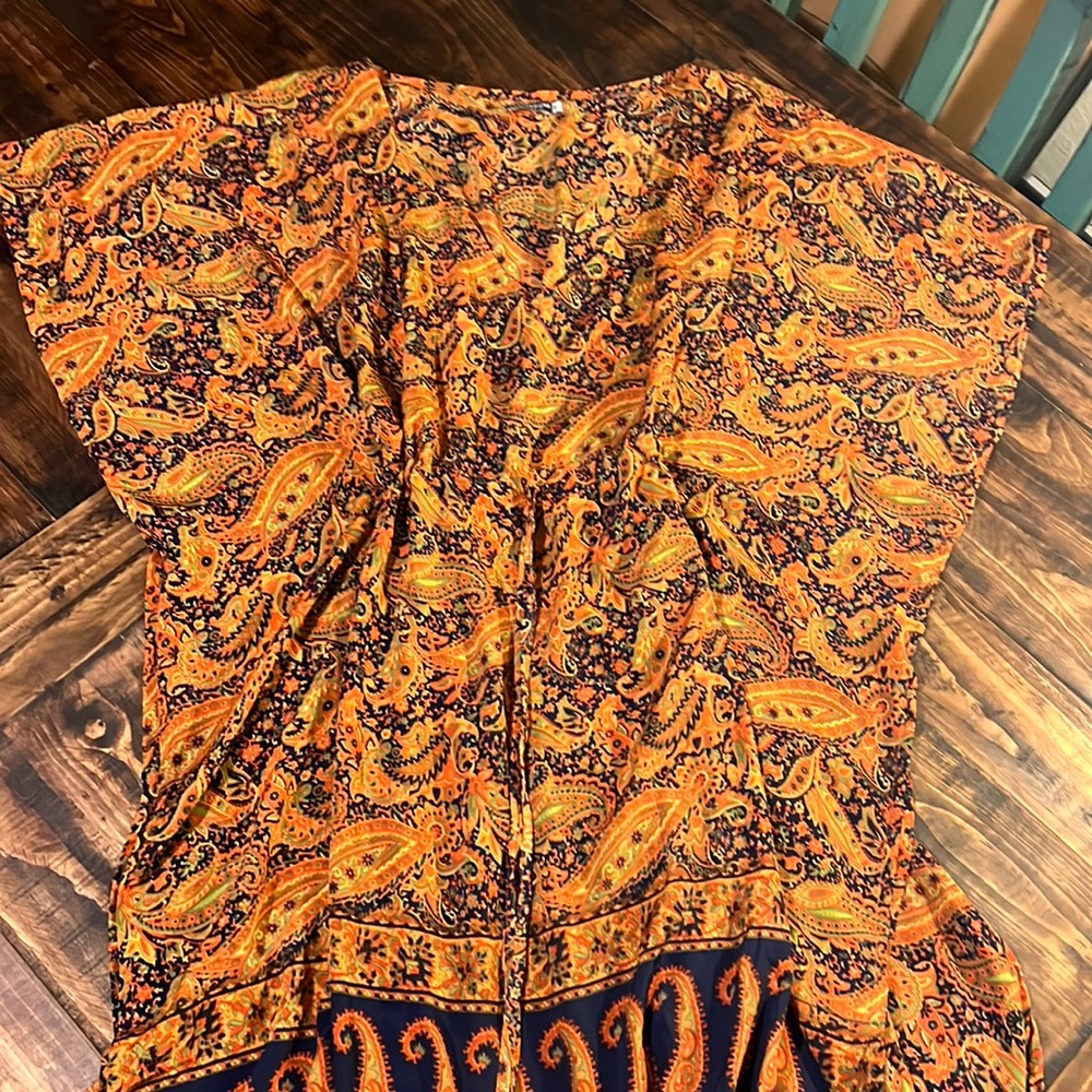 Size S Earthbound Trading Co boho paisley maxi dress EUC